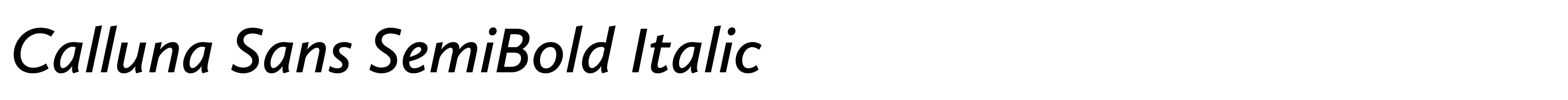 Calluna Sans SemiBold Italic